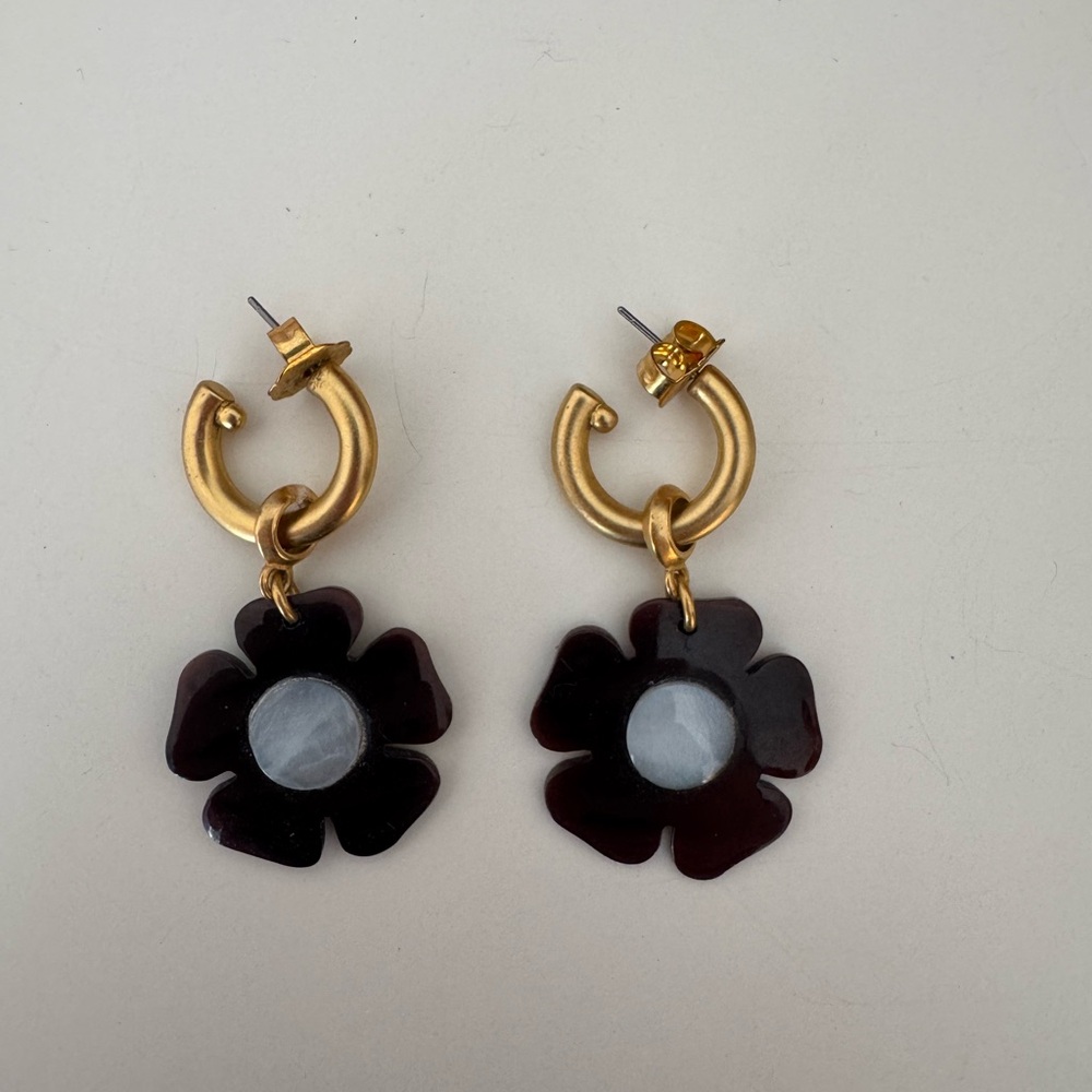 Brinker+Eliza Chamomile Bloom Gold Hoops and Flower Charms